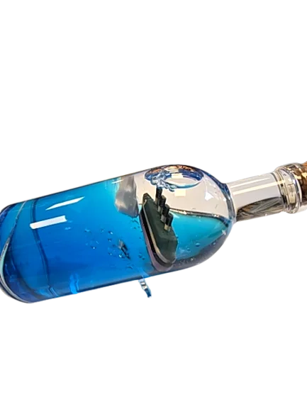 Batmayan Gemi Yuvarlak Şişe Masa Üstü Dekorasyon (Titanik Temalı)