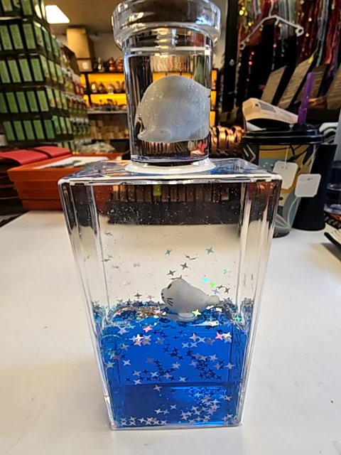 Batmayan Gemi Dikdörtgen Şişe Masa Üstü Dekorasyon (Fok Balığı Temalı)