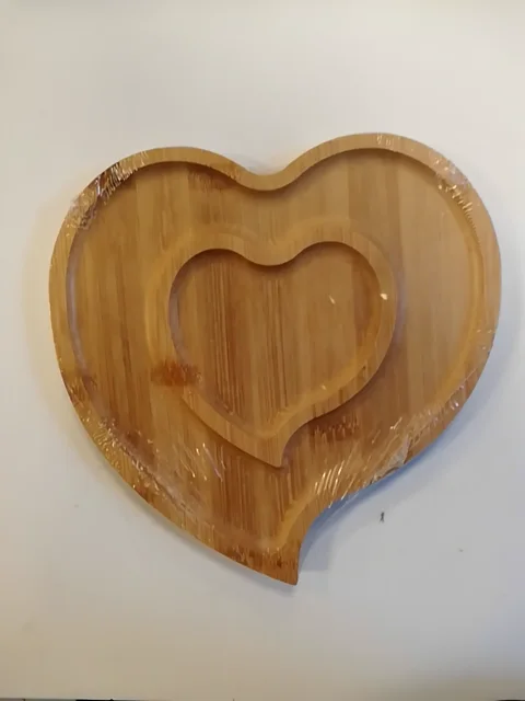 Ahşap Kalp Desenli Çerezlik