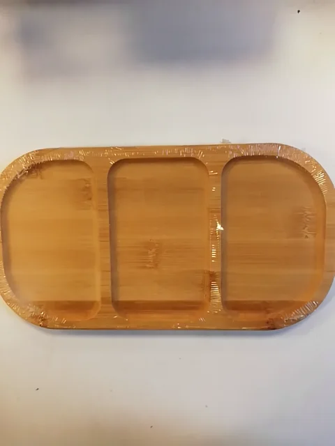 Ahşap 3 Bölmeli Sunum Tepsisi